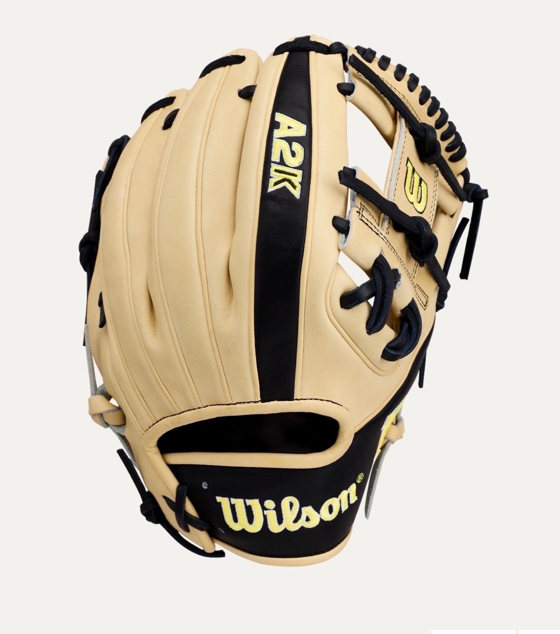 Wilson A2K baseball glove, black and tan colorway